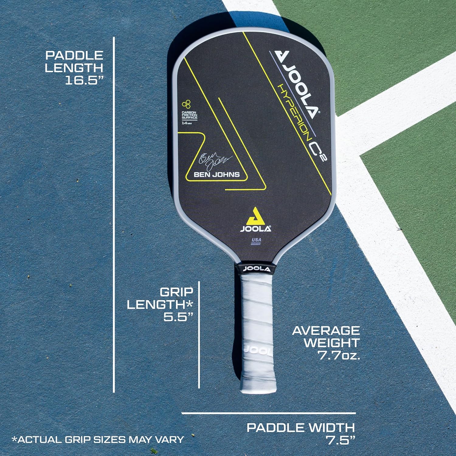 JOOLA Ben Johns Hyperion C2 CFS 14 Pickleball Paddle - Image 4