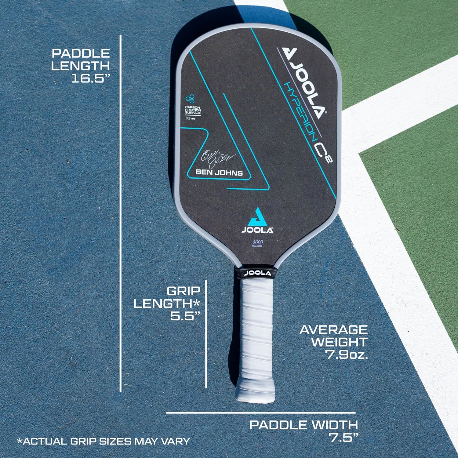 JOOLA Ben Johns Hyperion C2 CFS 16 Pickleball Paddle - Image 4
