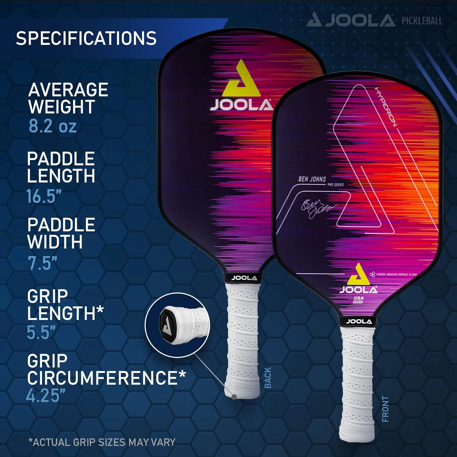 JOOLA Ben Johns Hyperion CAS 13.5 Pickleball Paddle - Image 5