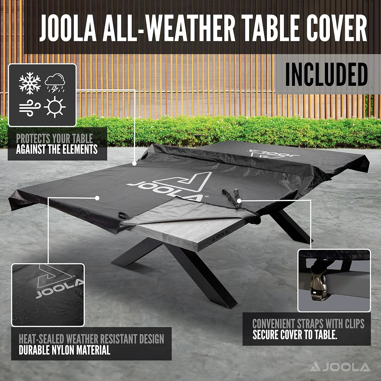 JOOLA Berkshire Gray Indoor/Outdoor Table Tennis Table - Image 10