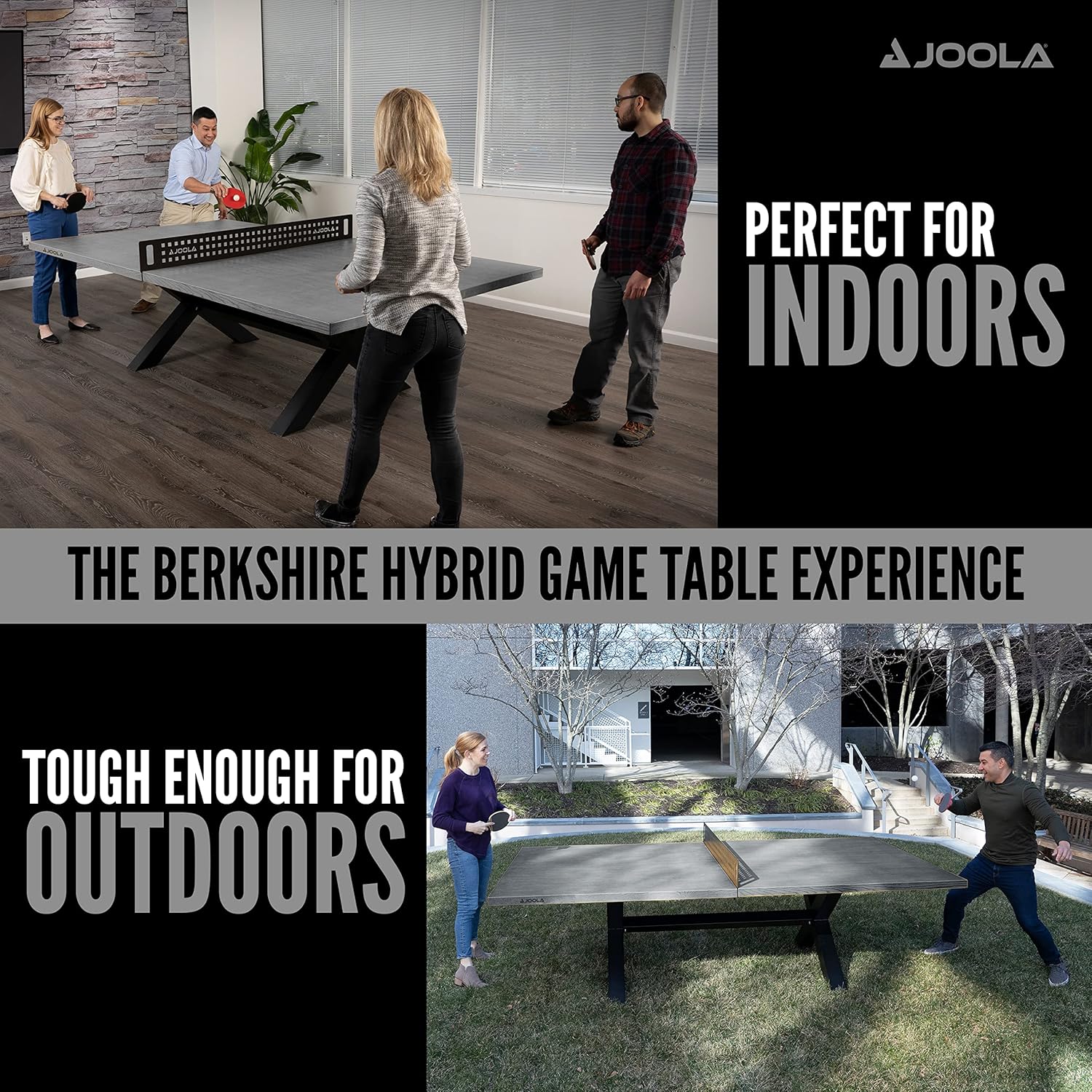 JOOLA Berkshire Gray Indoor/Outdoor Table Tennis Table - Image 9
