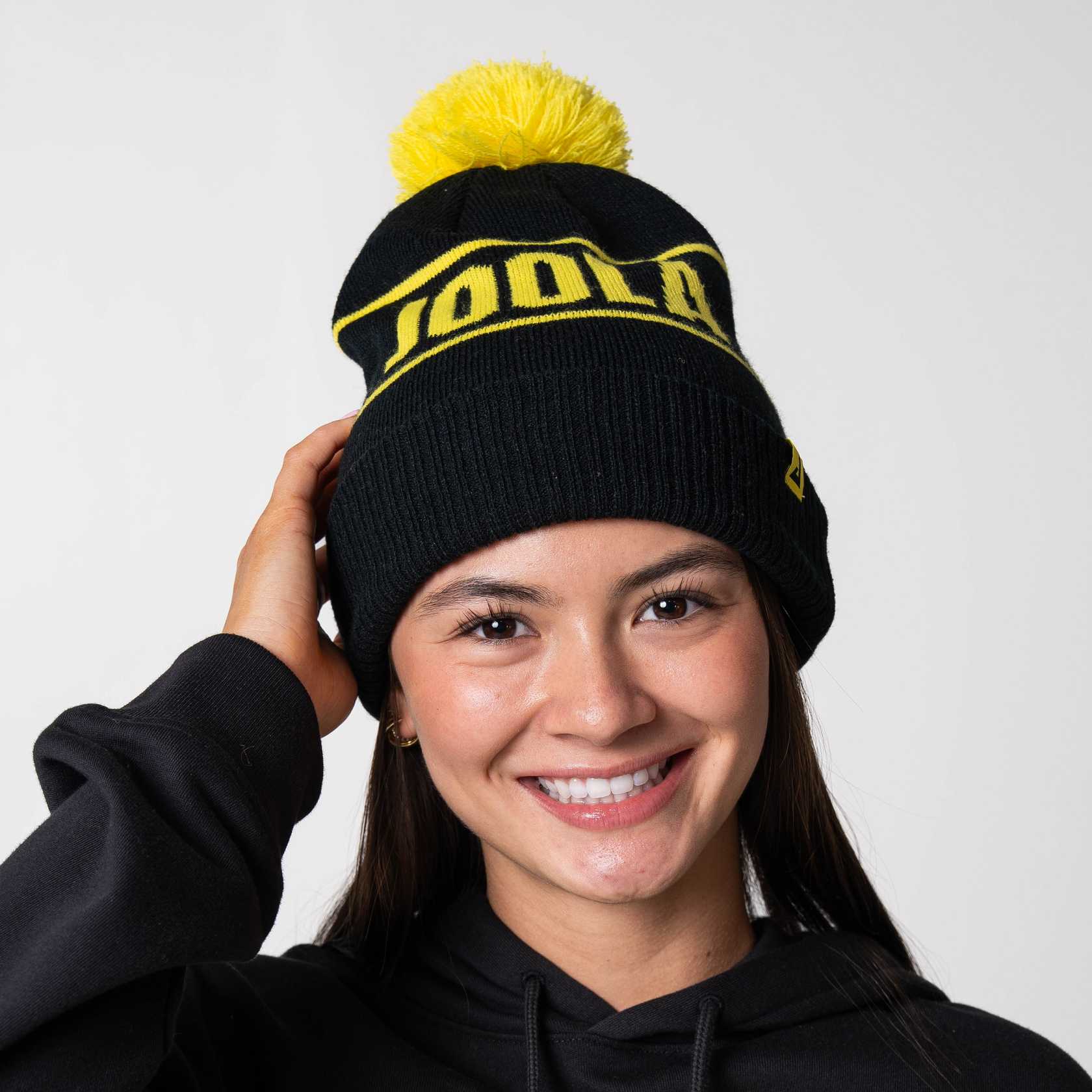 JOOLA Striped Pom Pom Beanie - Image 2