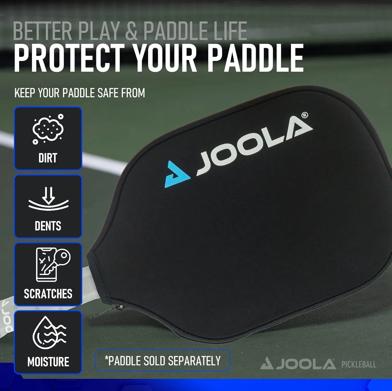 JOOLA Universal Neoprene Pickleball Paddle Cover - Image 6
